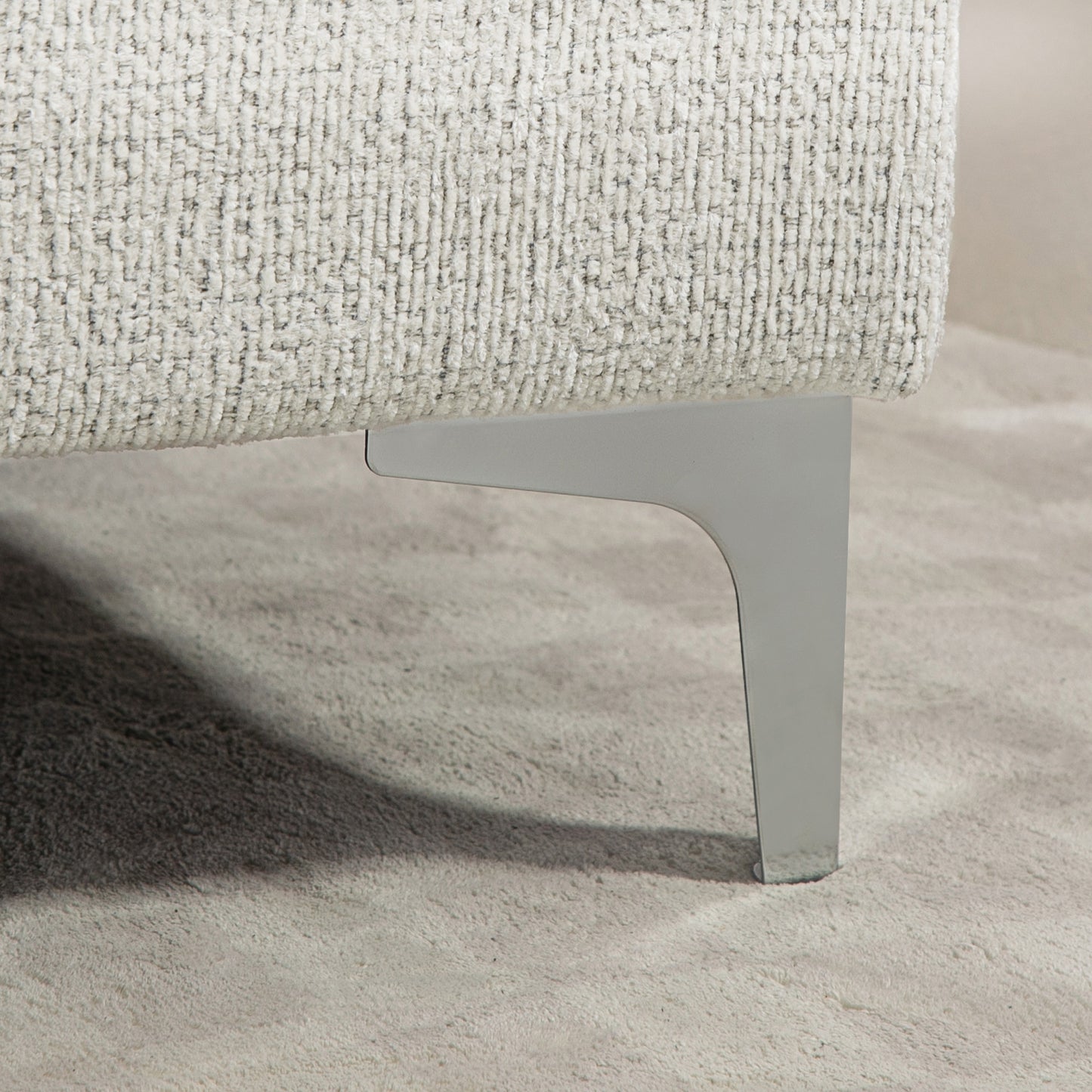 HOMCOM 2 Seater Sofa, Modern Fabric Loveseat with Spring Cushion and Metal Legs, Small Couch in Cream White-7